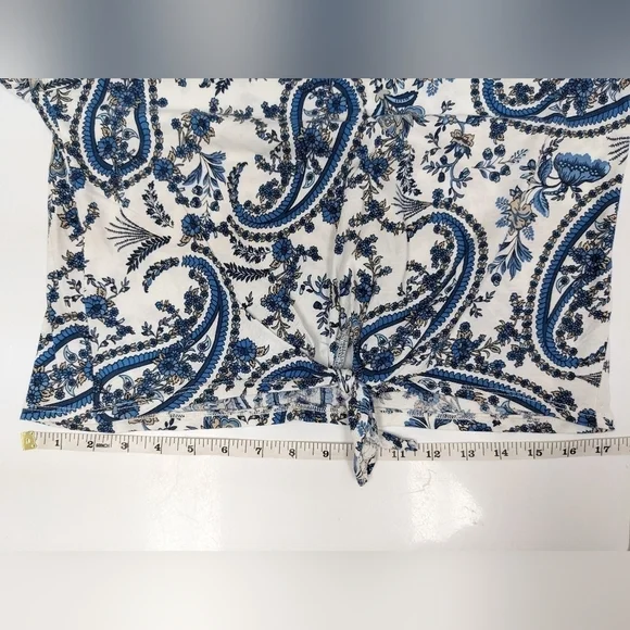 H&M paisley tie front crop top size S - Picture 13 of 13